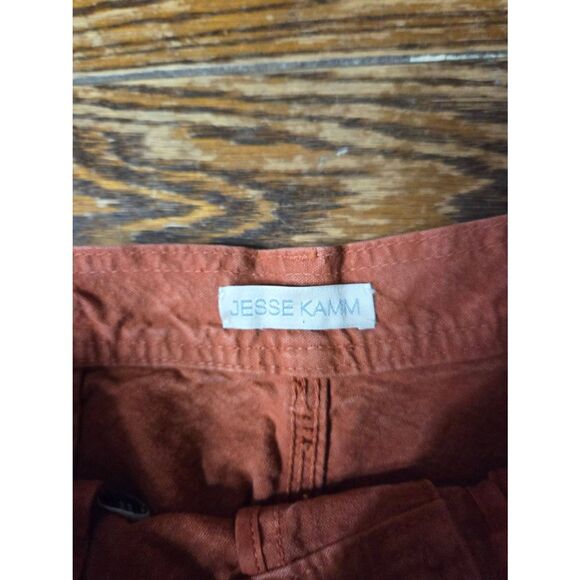 Jesse Kamm Orange/red Sailor  canvas Pant Wide-Leg Trousers sz 6 - Picture 2 of 4